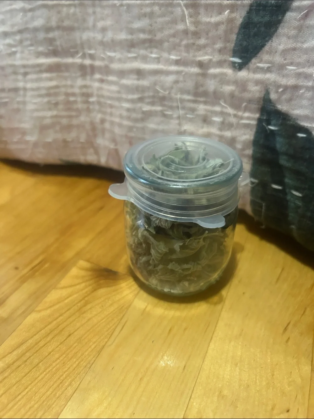 Small jar of 100% organic dried catnip